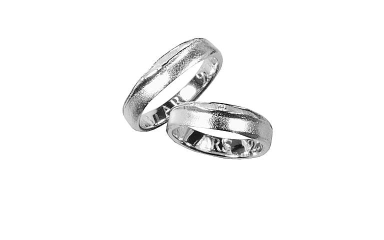 42785+42043-wedding rings, white gold 750 wit a small brillant